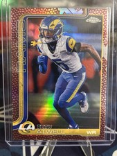 2025 Topps Chrome Football - Tutu Atwell Leather Football #167 LA Rams Parallel 