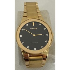 Citizen Eco-Drive Axiom Men's Diamond Gold-Tone Watch AU1062-56G