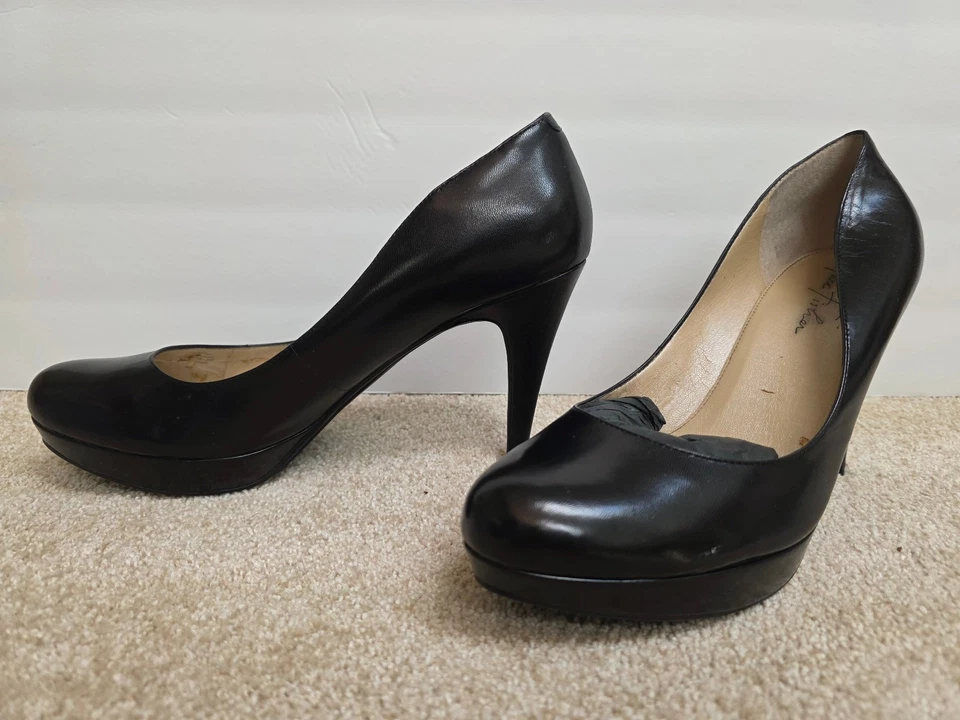 Vestido de salón Marc Fisher 'Sydney' de cuero negro - talla 10M Foto 4 de 4