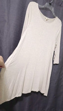 FLASH SALE Zenana Premium STRETCHY Jersey Knit Dress Large Oatmeal Beige Pockets