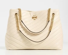 NWT TORY BURCH $660 KIRA CHEVRON TOTE BAG IN NEW CREAM