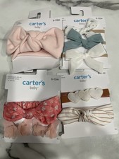 Carter's Baby Headbands  Clips 7 Headbands, 2 Clips  0-12 Months NWT