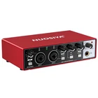 2i2 USB Audio Interface for PC Computer Recording Music, Red Guitar Audio