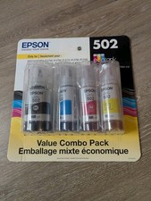 EPSON 502 Ecotank Value Combo Pack T-5021-4-SV Printer Ink Refill Bottles NIP