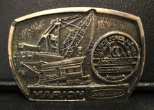 Marion Dresser Power Shovel Steam Dragline Belt Buckle 100 Anniversary 1984 Coal