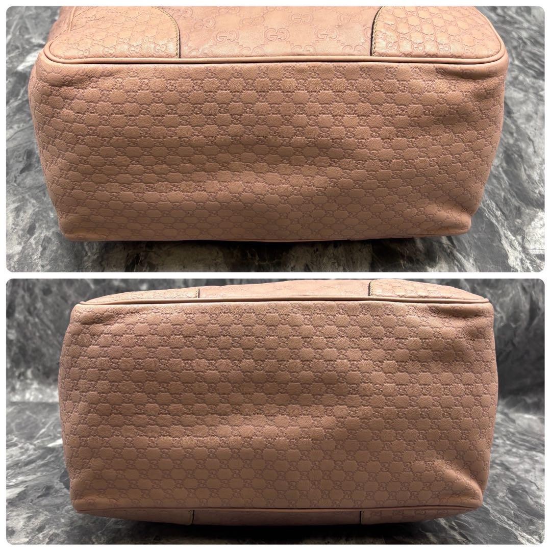 GUCCI GG Tote Bag Pink Leather Large Capacity Unisex Authentic thumbnail 8