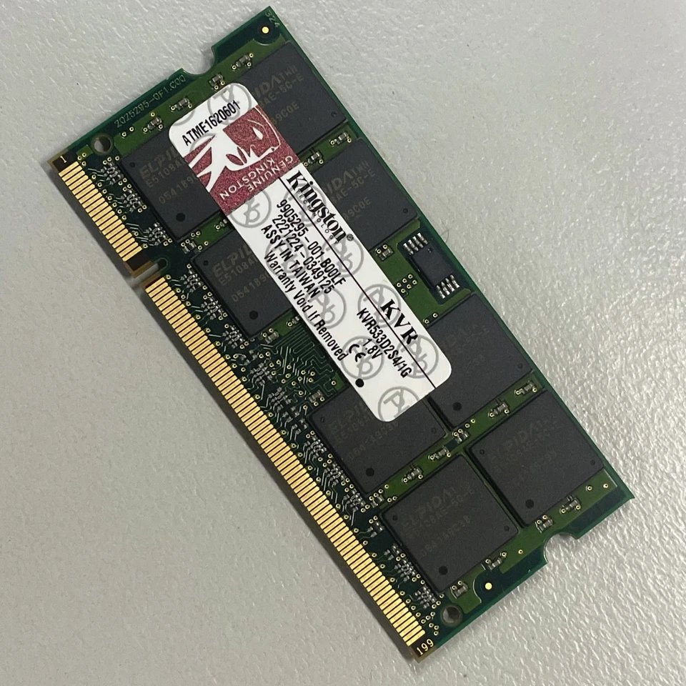 Kingston 1GB DDR2 RAM PC2-4200 533MHz non-ECC Unbuffered SODIMM KVR533D2S4/1G - Image 3 of 4