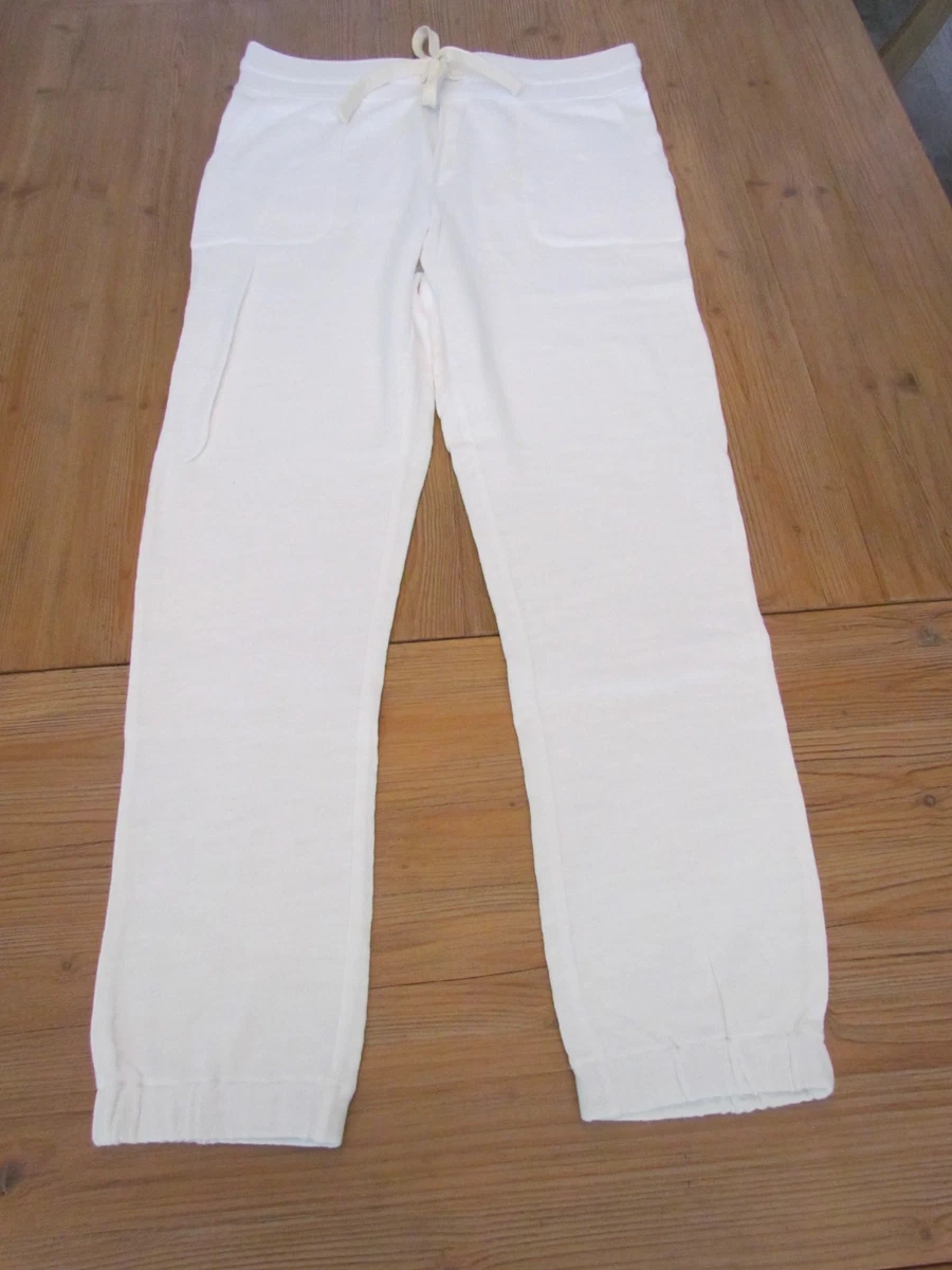 Pantalon J.Crew En Coton-lin Blanc - Taille 8 - Neuf Avec étiquette - Cordon Ajustable