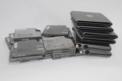 LOT 21 DELL FLOPPY CD DVD DRIVE EXTERNAL CADDY FD318 T3082 12591 7T761 P54 H7531