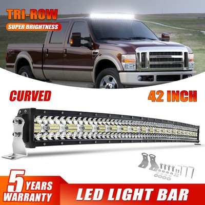 Curved 42 Zoll LED Lightbar Lichtbalken Arbeitsscheinwerfer Offroad Driving LKW