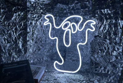 9''x10'' Halloween Ghost Flex LED Neon Sign Light Party Wall Acrylic Décor Poster