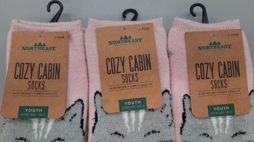Northeast Outfitters Cozy Cabin Socks, Youth Size 10k-4, 3 Pairs Pack, NEW!! - Picture 3 of 4