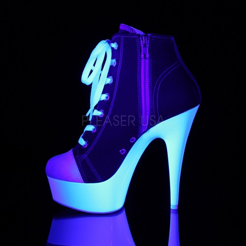 Toile Plateau Bottine Delight 15 Pour Talon Et Bottines 600sk Pleaser Femme UYwx0