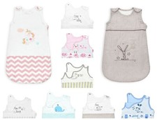 Nursery Baby Sleeping Bags 100% Cotton Snooze Bag Boys Girls 0-24M 1.0 2.5 Tog