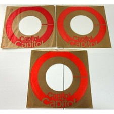 Capitol Records Company Record 45 Sleeve Orange  Brown Target Lot of 3