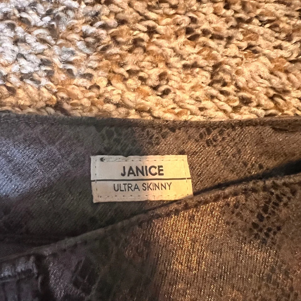 Jeans ultra ajustados con estampado de piel de serpiente Level 99 gris estampado animal talla 25 Foto 2 de 4