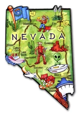 Nevada Artwood State Magnet Souvenir by Classic Magnets