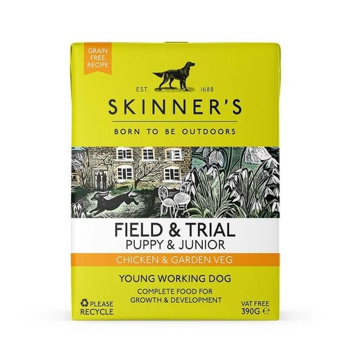 Skinners Field & Trial Puppy & Junior Chicken & Garden Veg Dog Food 18 x 390g for sale online eBay