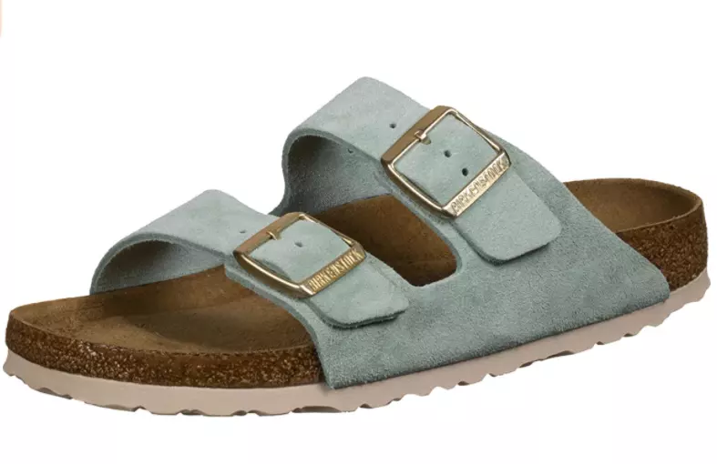 Jeg spiser morgenmad tilskadekomne Tøm skraldespanden Birkenstock ARIZONA LIGHT BLUE Suede Soft Footbed 1016393 US 5 EU 36 | eBay