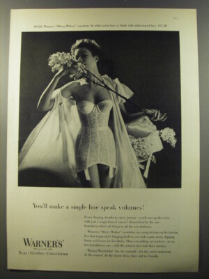 1953 Warner's Merry Widow Corselette Ad - You'll make a single line speak