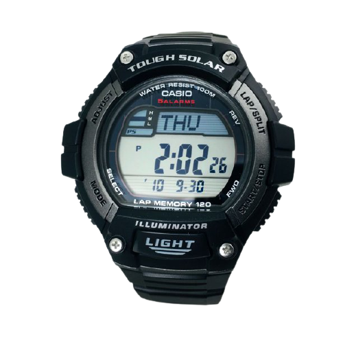 Casio WS2201 Tough Solar Power Stopwatch Memory Men's Black Sports