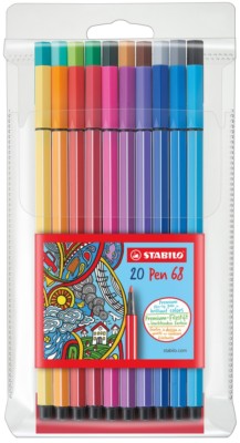 STABILO PEN 68 FASERMALER 20 STÜCK PACKUNG FILZSTIFT