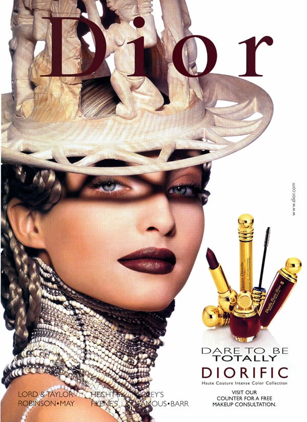 1999 Dior Galliano Diorific Kristina Semenovskaya maquillage 1 page MAGAZINE AD