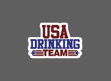 USA Drinking Team Sticker Beer Waterproof Brew American Gift NEW
