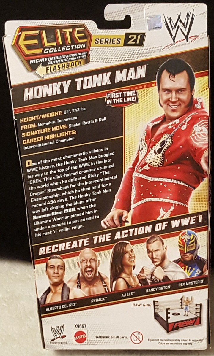 WWE Honky Tonk Man Flashback Elite Series 21 First Time In WWE Honky Tonk Man Flashback Elite Series 21 First Time In