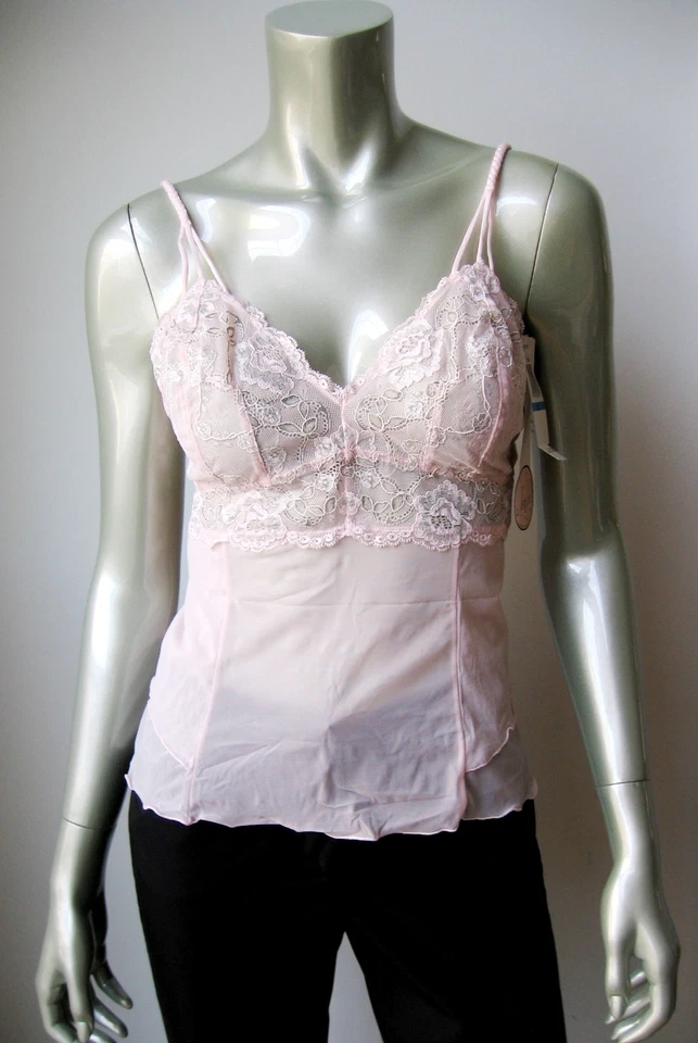 A276CM Jezabel NUEVA 80345 Tiara Plateada Bordada Encaje 2 Niveles Malla Camisola XL Foto 2 de 2