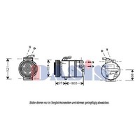 AKS Dasis Kompressor Klimaanlage FüR Opel Corsa C F08 F68 Astra G CC F48_