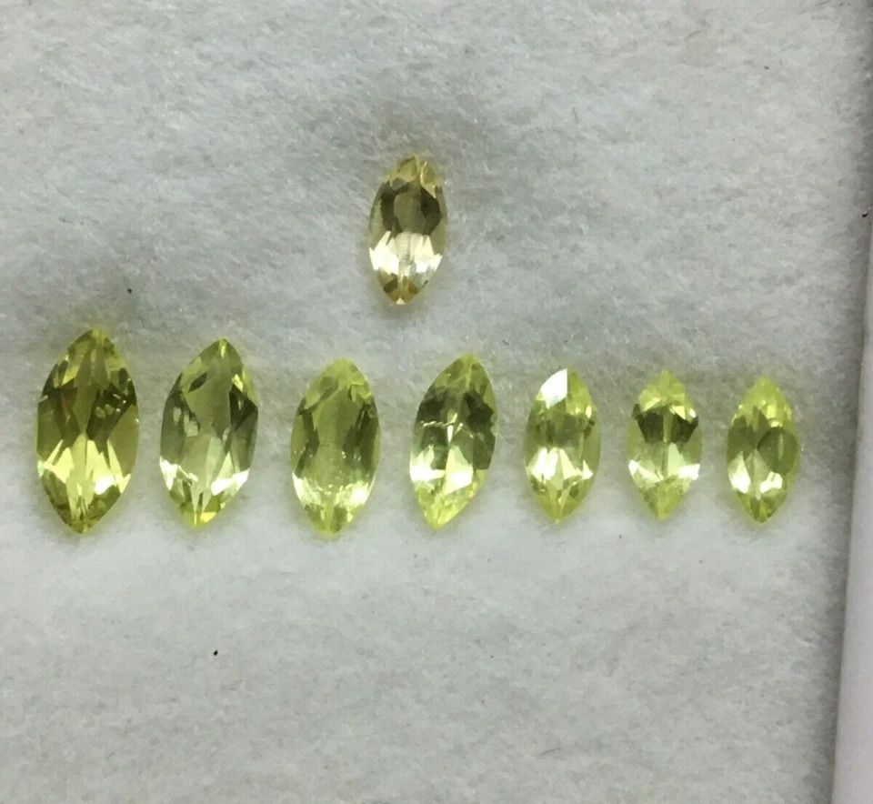 Piedra preciosa genuina (sin calefacción) corte marquesa crisoberilo 8 piezas 2,75 quilates 8 a 6 mm Foto 4 de 4