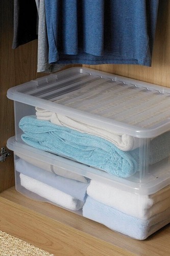 4L/25L/32L/45L/62L/80L/110L Small-Extra Large Clear Plastic Storage Box With Lid - Picture 38 of 98
