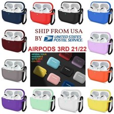 FOR AirPods 3rd Silicone Case Keychain Protective Cover Skin Wireless Charging