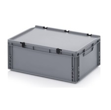 Eurobeh&auml;lter 60x40x23,5 mit Deckel Stapelbeh&auml;lter Lagerbox Stapelbox 600x400x235