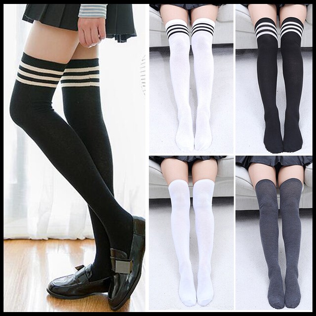thin thigh high socks