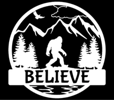 Sasquatch Bigfoot Outdoor or Indoor Vinyl Decal Car Window Laptop Tablet Walls