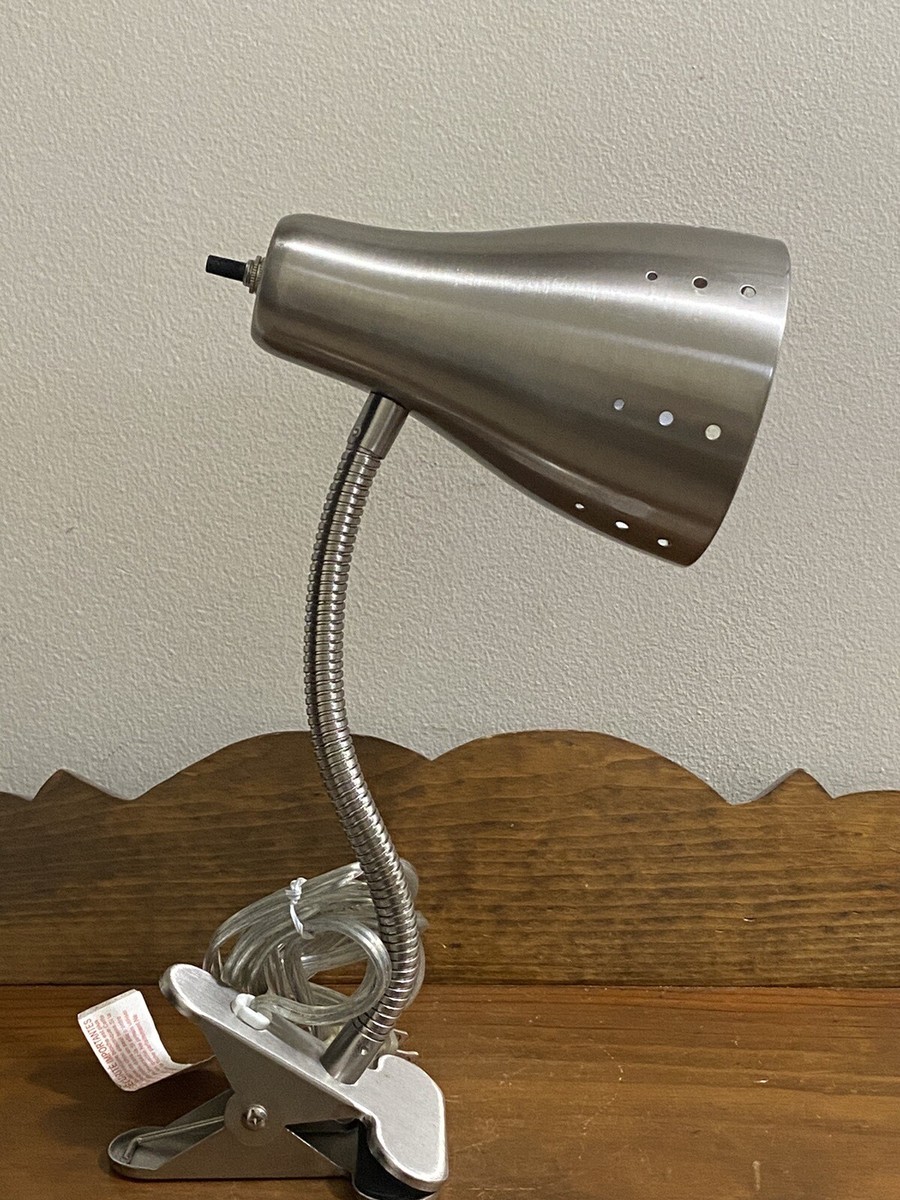 Hampton Bay 13-7/8 Satin Chrome Clip Lamp
