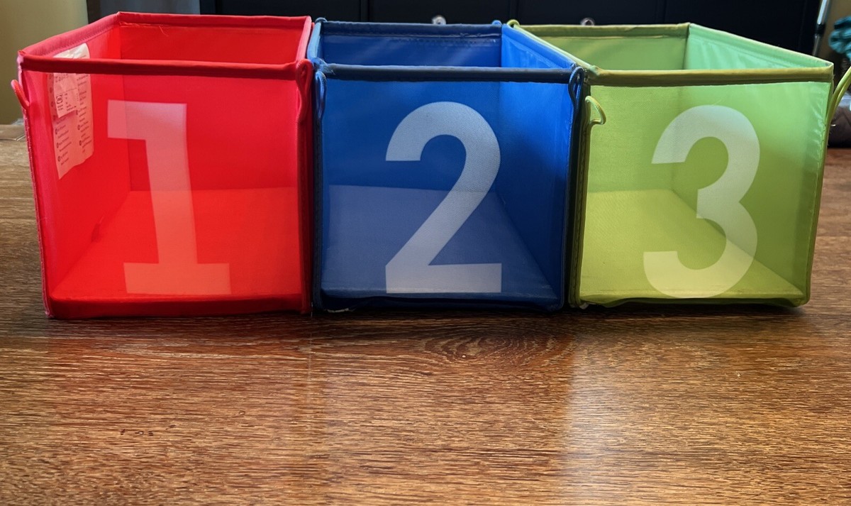 Ikea Kusiner Set Of 3 Pop-Up Children's Kids' Storage Boxes