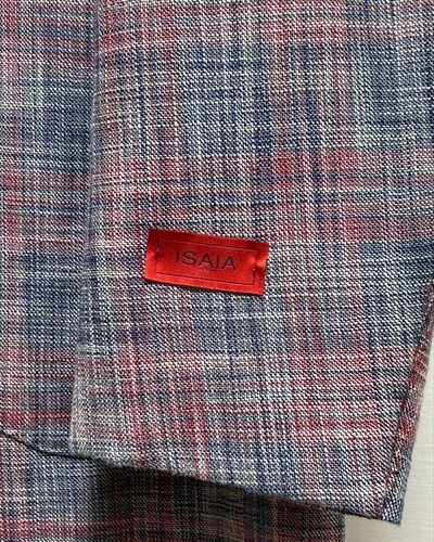 ISAIA napoli tailored jacket SAILOR size 44 cotton silk made in Italy from japan - Picture 8 of 9