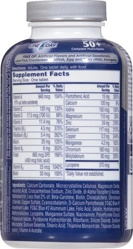 Multivitamínico One a Day Men's 50 plus Healthy Advantage 200 comprimidos azul menta Foto 3 de 4