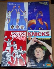 4 Media Guides - 1977 Houston Rockets 1981 Denver Nuggets 1982 Pacers & Knicks