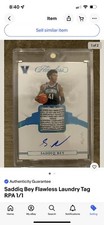 Saddiq Bey Flawless Laundry Tag Auto 1/1