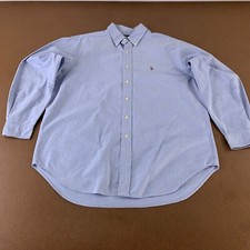 Ralph Lauren Men's 17.5 34/35 Classic Fit Long Sleeve Button Front Shirt Flaw