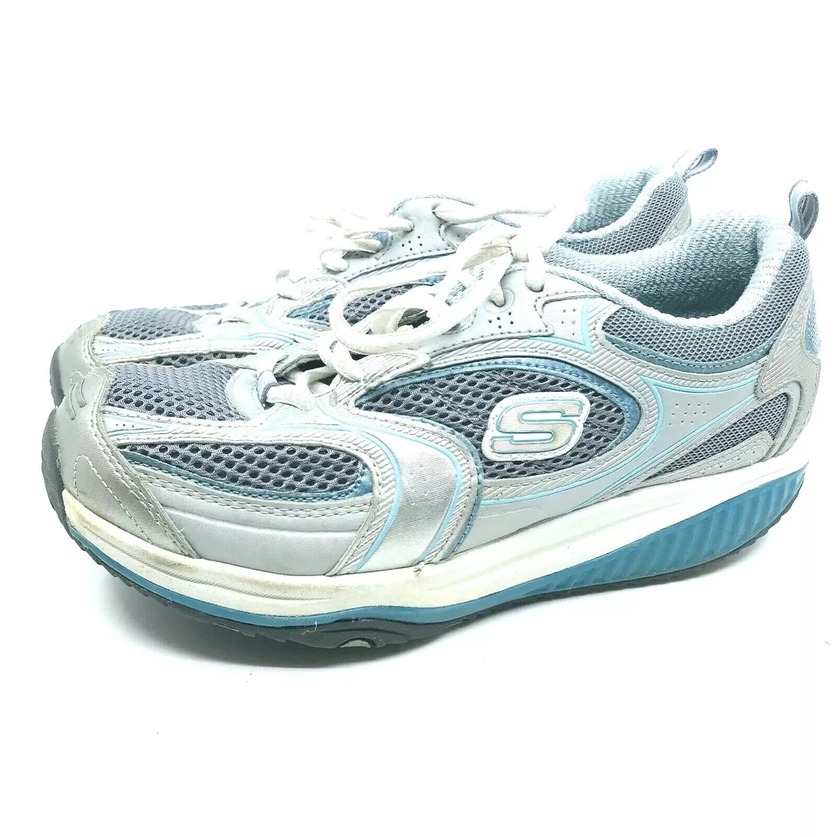 imperdonable me quejo Malgastar Skechers Shape-Ups Sneakers Women&#039;s Size 7.5 Toning Shoes Silver Light  Blue [S4] | eBay