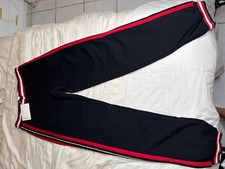       Givenchy Mens Black  Red Striped Sweatpants size XS      