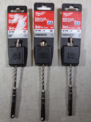Milwaukee 48-20-8292 3/16  x 7  SDS Plus 2-Cutter concrete Drill Bit - FREE SHIP