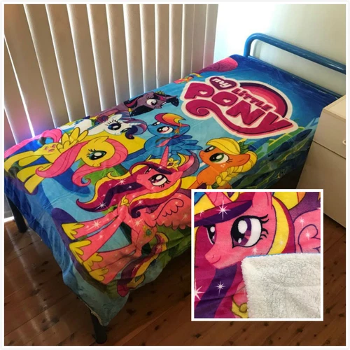 Double Layer Thick Winter Sherpa Faux Lambswool Mink Blanket (Character Print) - Picture 4 of 20