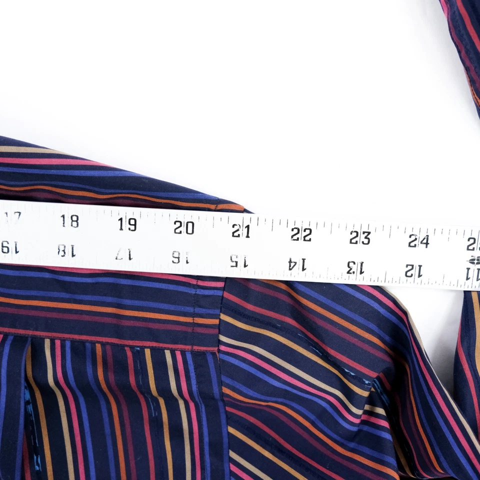 Paul & Shark Yachting Men's Large Dress Shirt Striped Multicolor Unique - Image 4 of 4