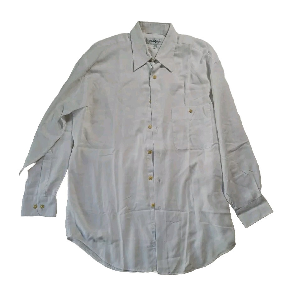 Yves Saint Laurent Camicia con bottoni Uomo 15 1 2 30 31 Medium Bianco YSL Designer